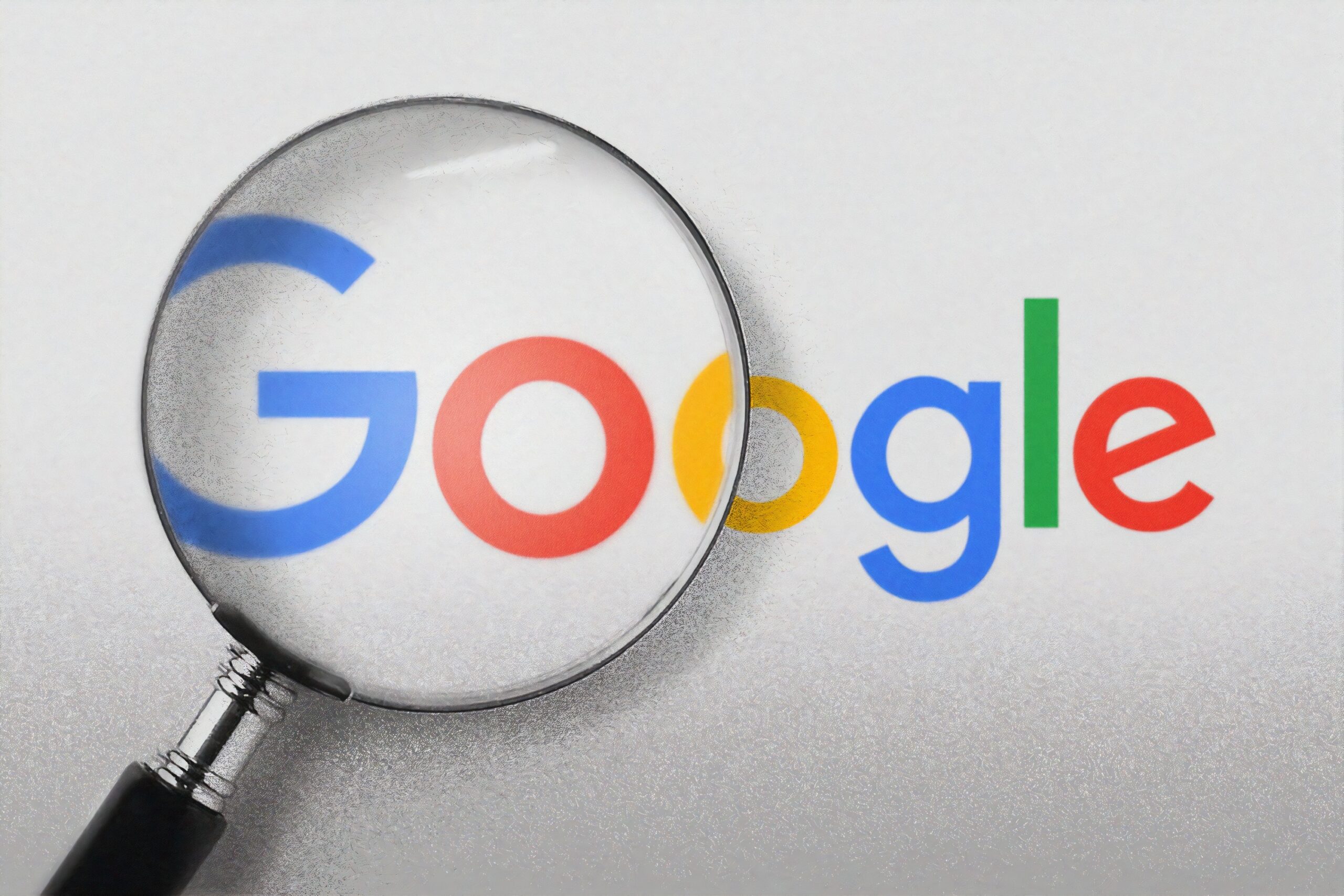white and blue google logo